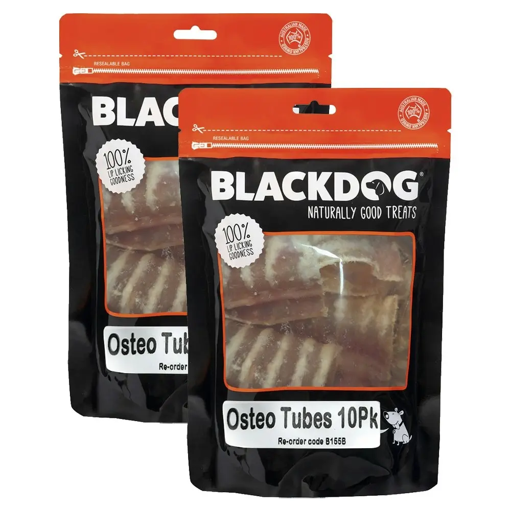 20pc Blackdog Osteo Tubes Glucosamine Dog Dental Training Chews Dried Treat