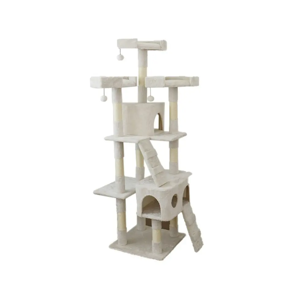 Catio Tranquility 50x171cm Palace Pet Cat Scratching Post Furniture Tree White