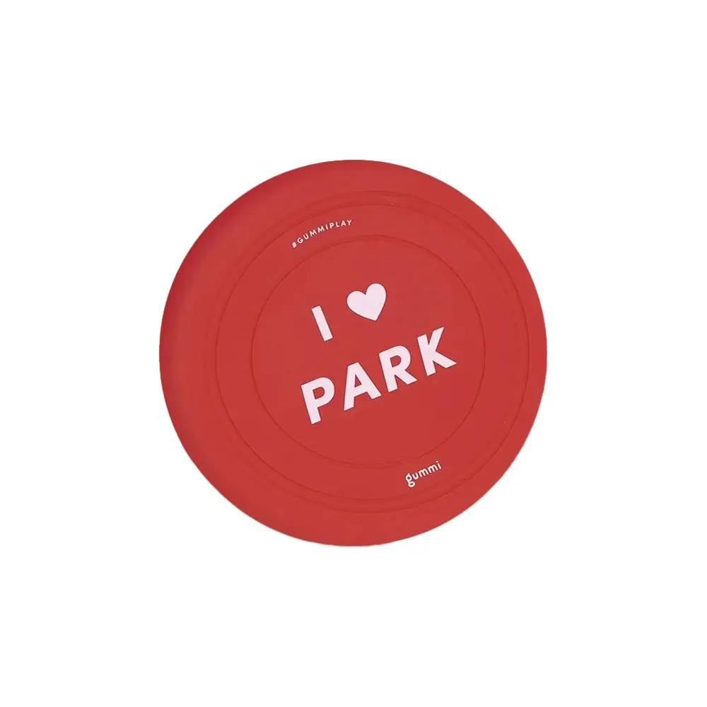 Gummi Silicone Dog/Puppy Frisbee Fetch Outdoor Toy Exercise/Training Disc Red