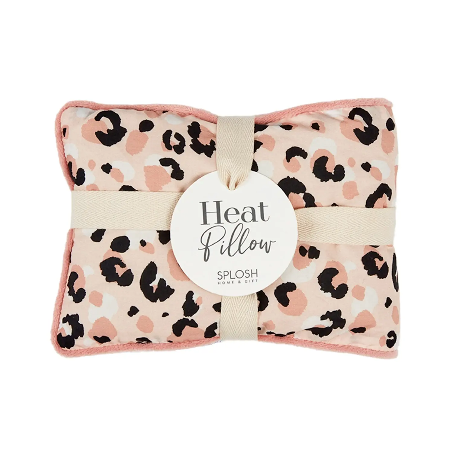 Splosh Wellness Blush Leopard Heat Pillow Hot/Cold Velvet Pack Rectangle 40cm