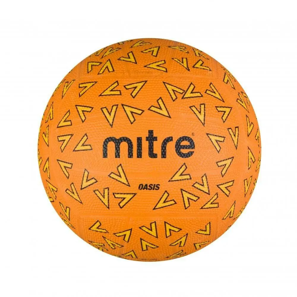 Mitre Oasis F18P Training Grade Moulded Netball Orange/Yellow/Black Size 4