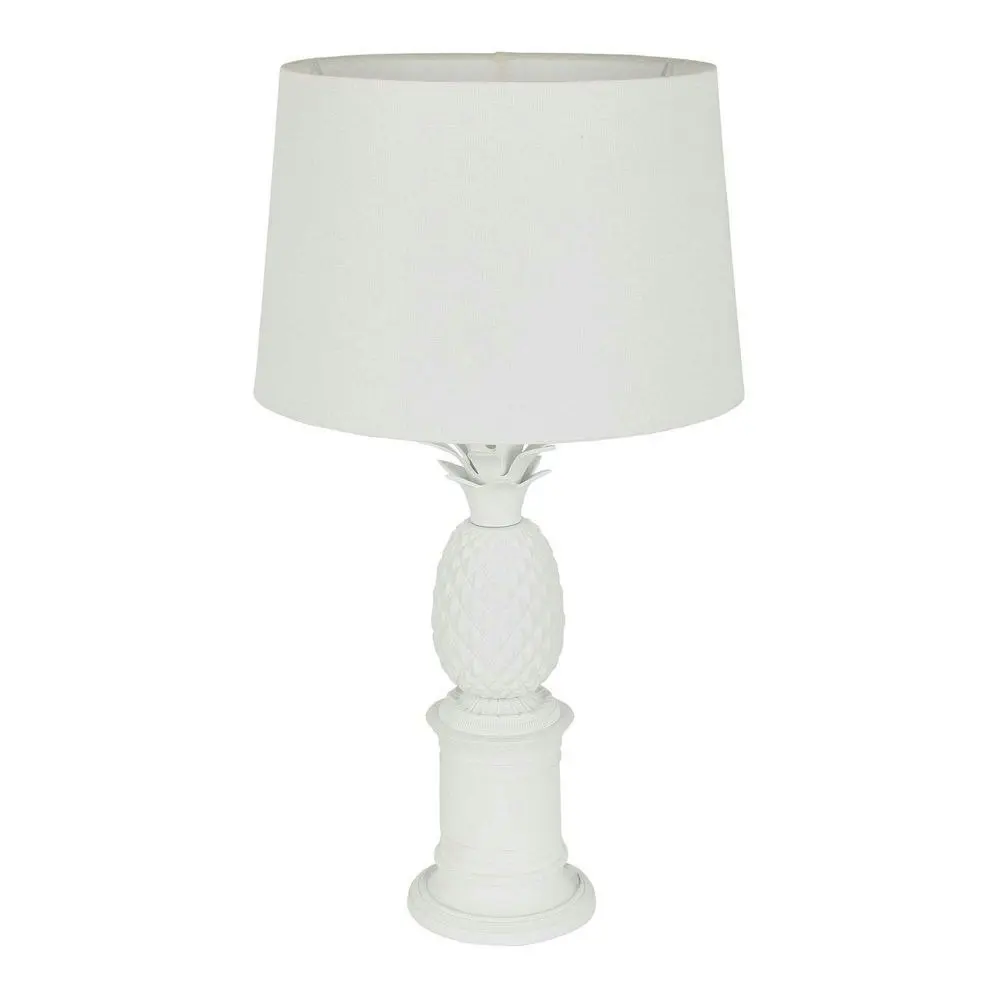 Belle Bermuda Table Lamp w/ Brass Base 46cm Bedside Night Light Decor White