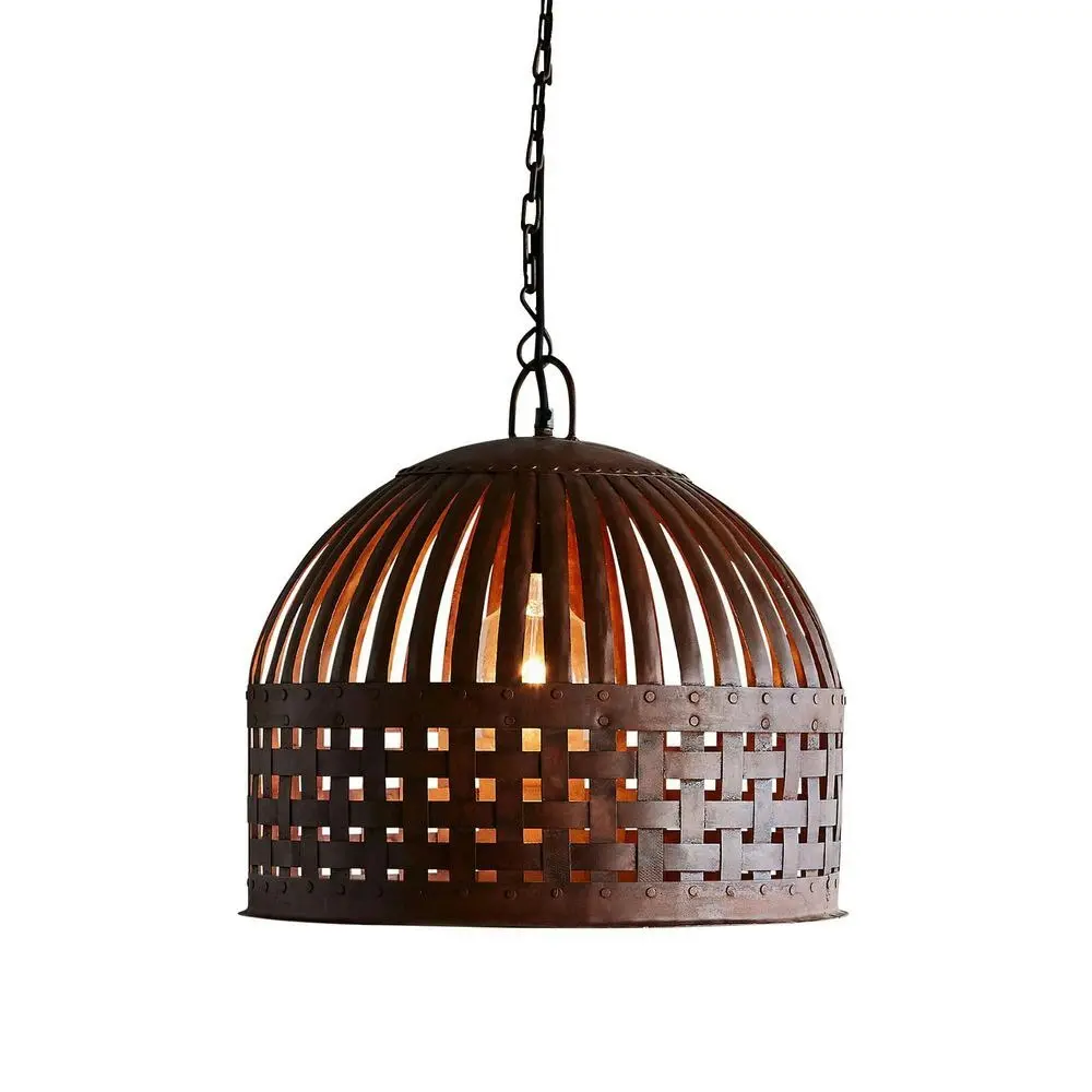 Belle Esch Iron Ceiling Pendant Light 33cm Hanging Lamp Home Decor Small Rust