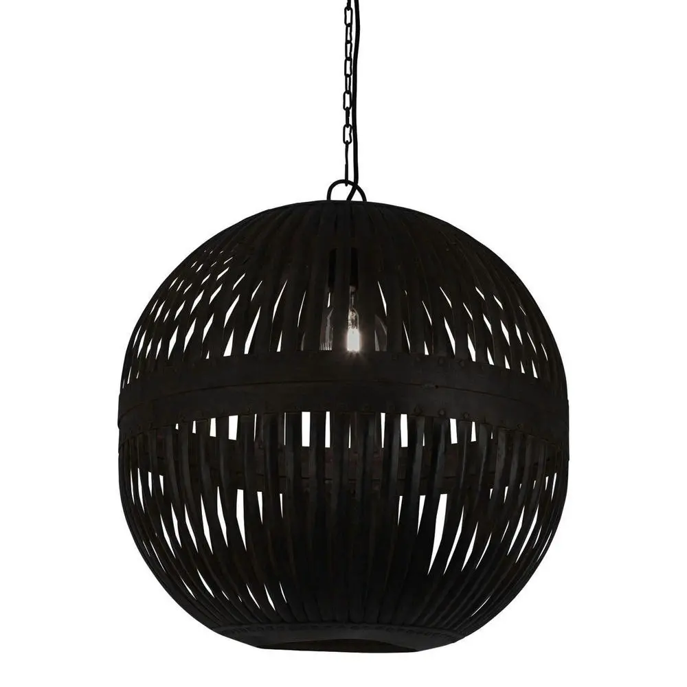 Belle Esch Ball Metal Ceiling Pendant Light 60cm Hanging Lamp Home Decor Black