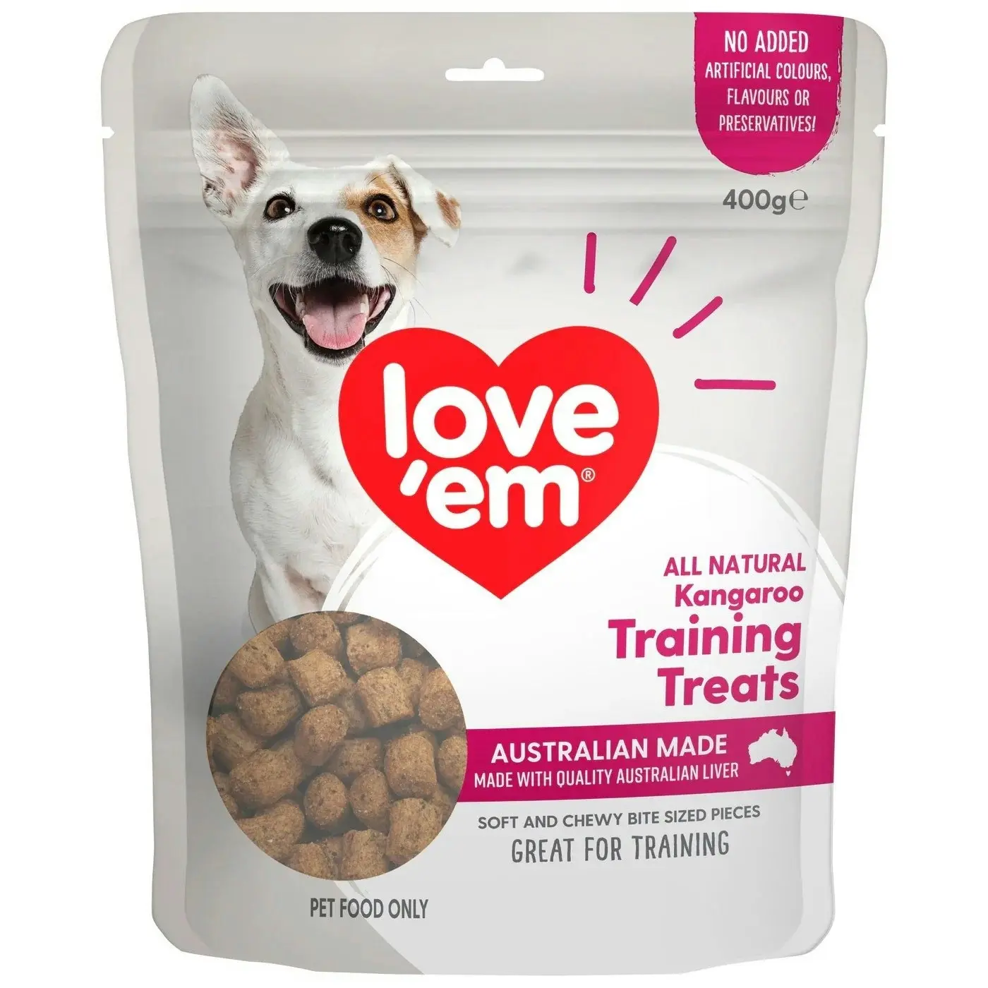 Love Em Kangaroo Training Treat 400g