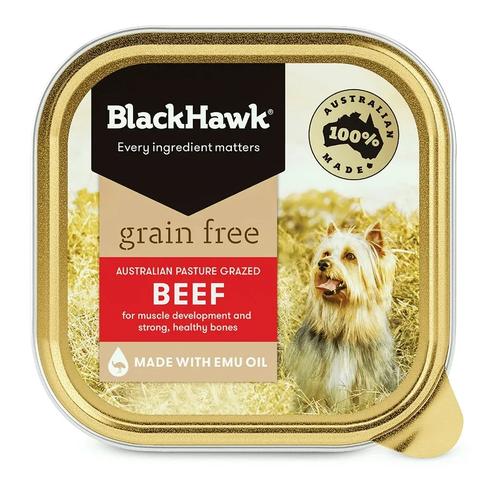 Black Hawk Grain Free Wet Dog Food Adult Beef 100g - Single & 9 Pack