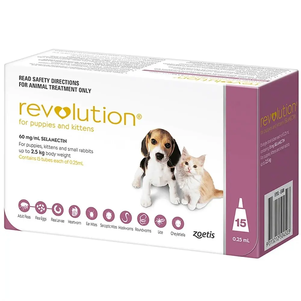 Revolution Pink For Puppies and Kittens (Up to 2.5kg) - 3 Pack & 15 Pack