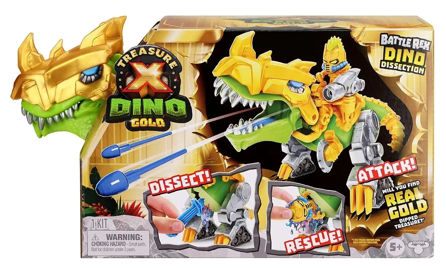 Treasure X Dino Gold Battle Rex Dino Dissection: 16 Level of Adventure