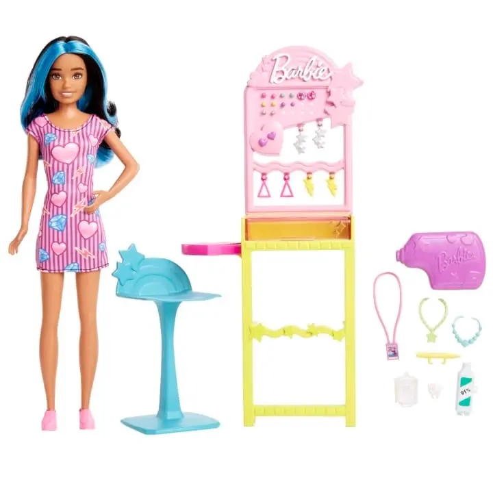 Barbie Skipper Doll and Ear-Piercer Set With Piercing Tool and Accessories