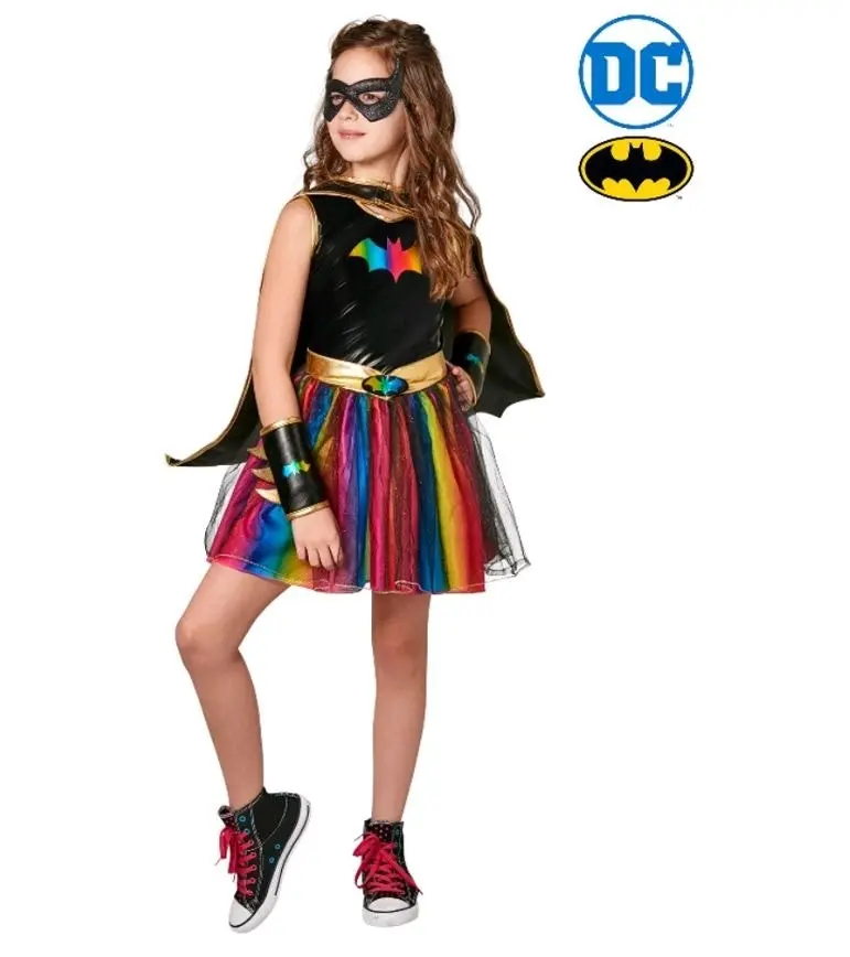 Batgirl Deluxe Rainbow Tutu Costume for Kids - Small