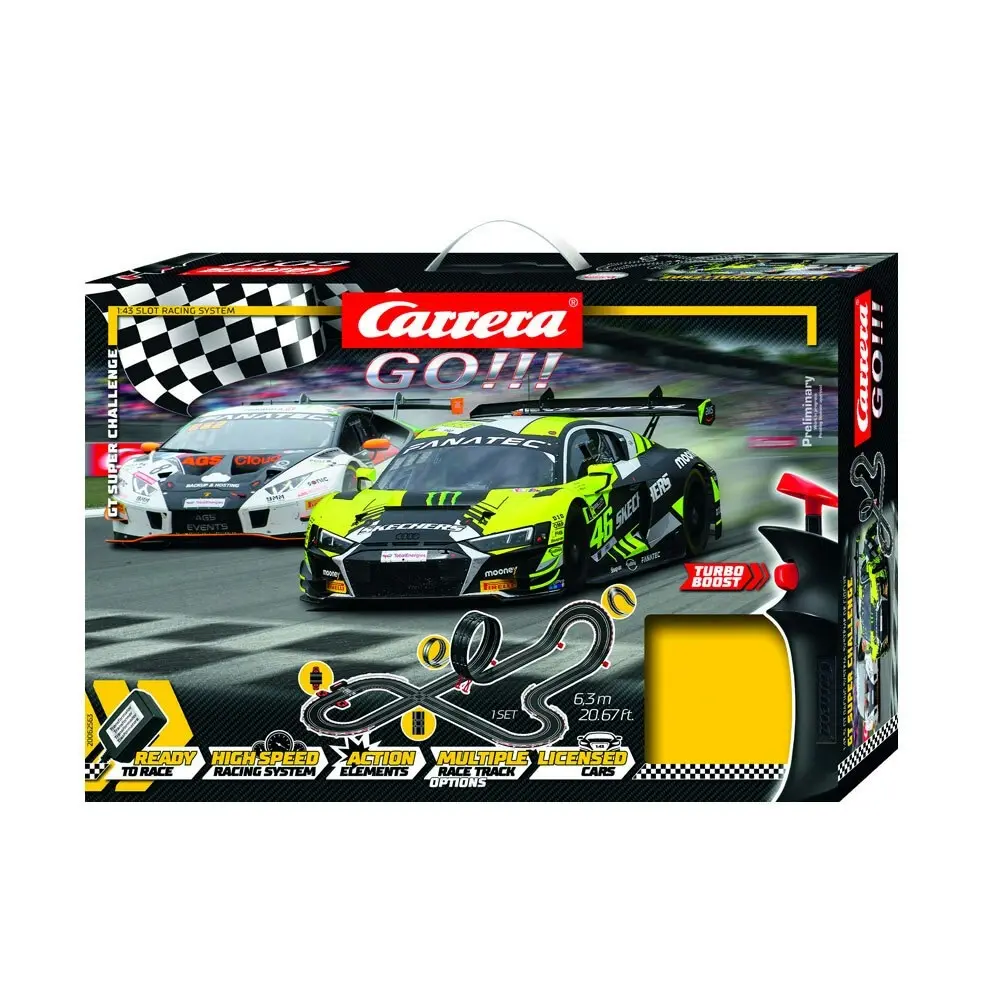 Carrera GT Super Challenge High Speed Slot Car Childrens Toy Play Set 6y+