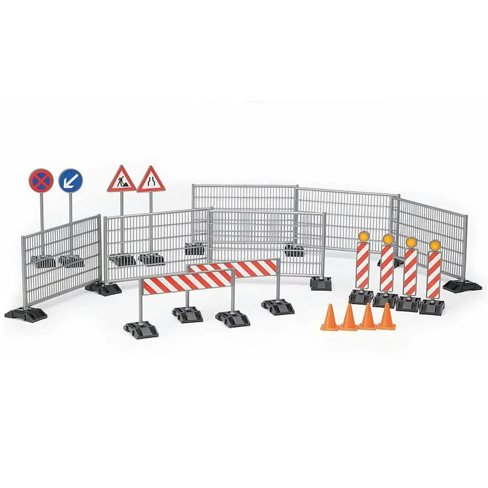 Bruder Construction Accessories Fencing & Hazard Signs Set Kids/Child Toy 3-6y