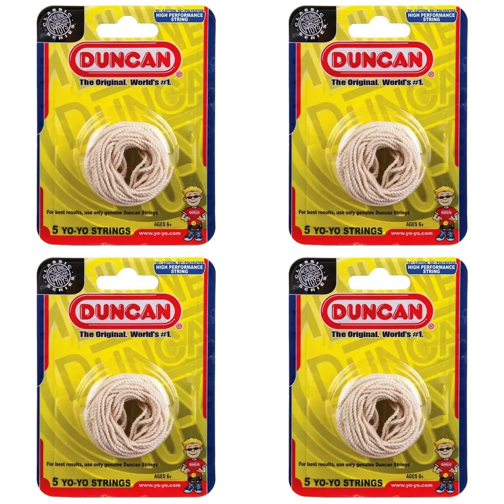 4x 5PK Duncan Yo Yo Cotton Replacement Spare Strings Toy Kids/Children 6y+ White