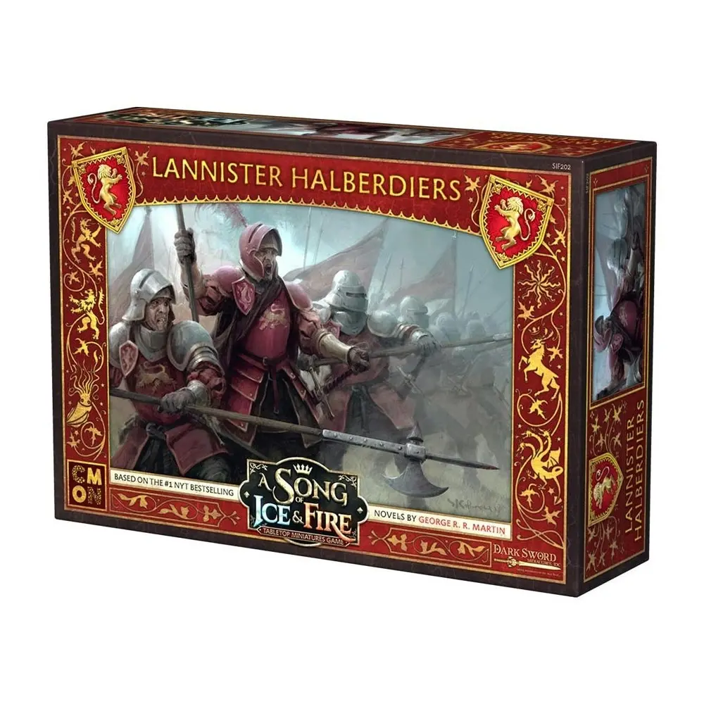 CMON A Song Of Ice & Fire Miniatures Game Figure TTRPG Lannister Halberdiers 14+