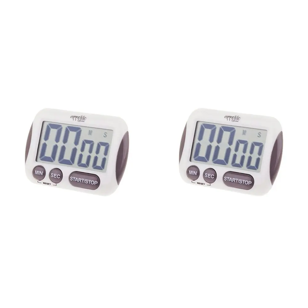 2x Appetito Digital Timer W/Large Lcd Display 100 Minutes Home Kitchen Cooking