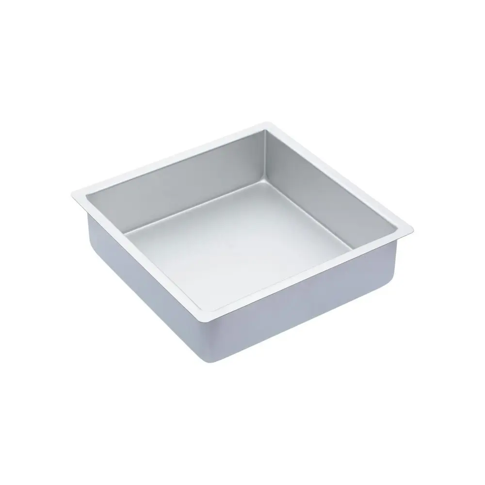 MasterCraft Anodised 25cm Square Deep Cake Pan Non-Stick Baking Tray Silver