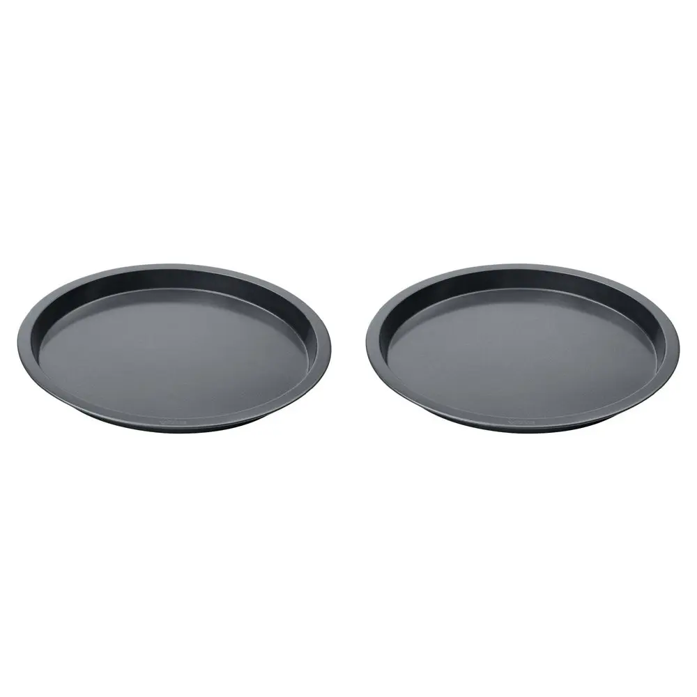 2PK Wiltshire Easybake Round Deep Thick Crust Pizza Pan Oven Baking Tray 31cm