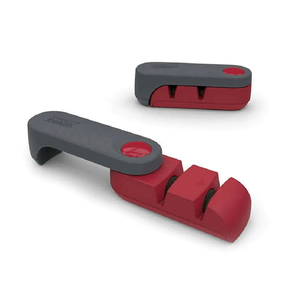 Joseph & Joseph Rota Knife Sharpener Kitchen Untensil Maintenance Dark Grey/Red