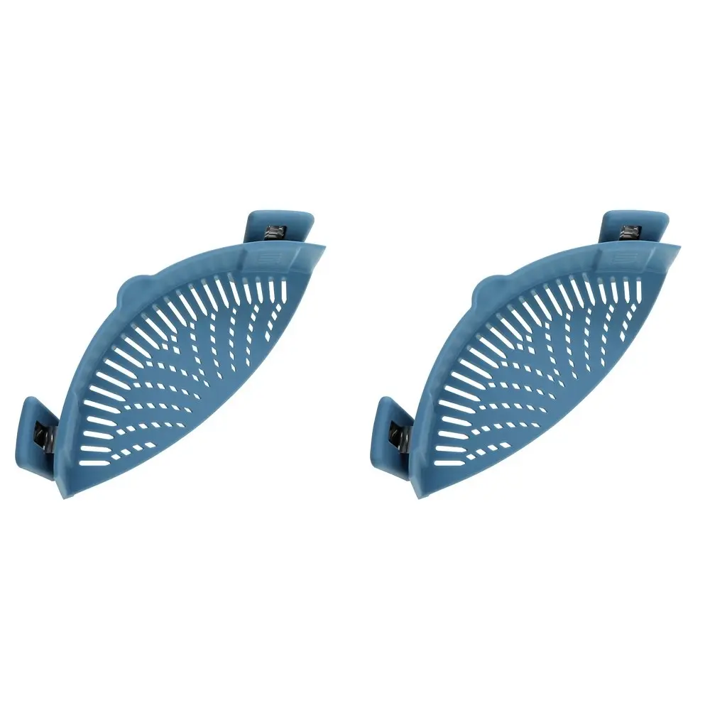 2PK Wiltshire Sturdy 100% Food Safe Silicone Clip-On Pot Spout Basket Strainer