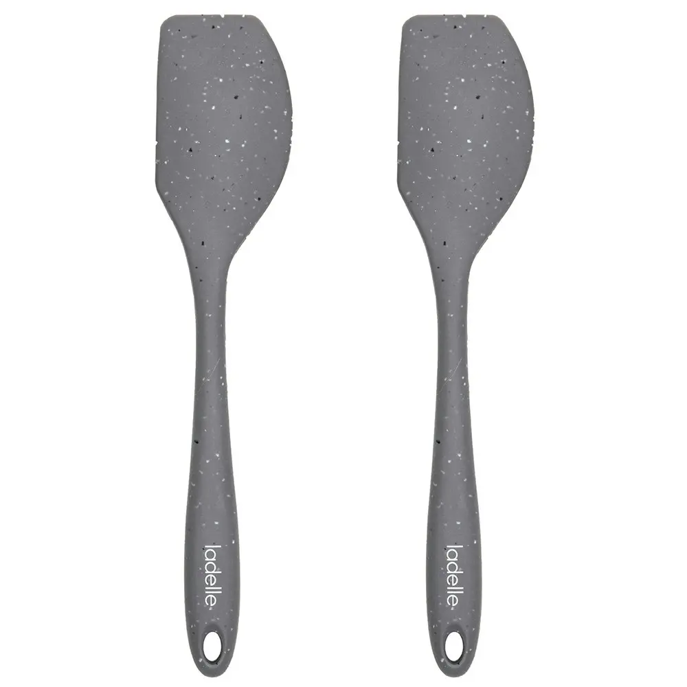 2x Ladelle Craft Grey Speckled Kitchenware Silicone Spatula Serving Utensil