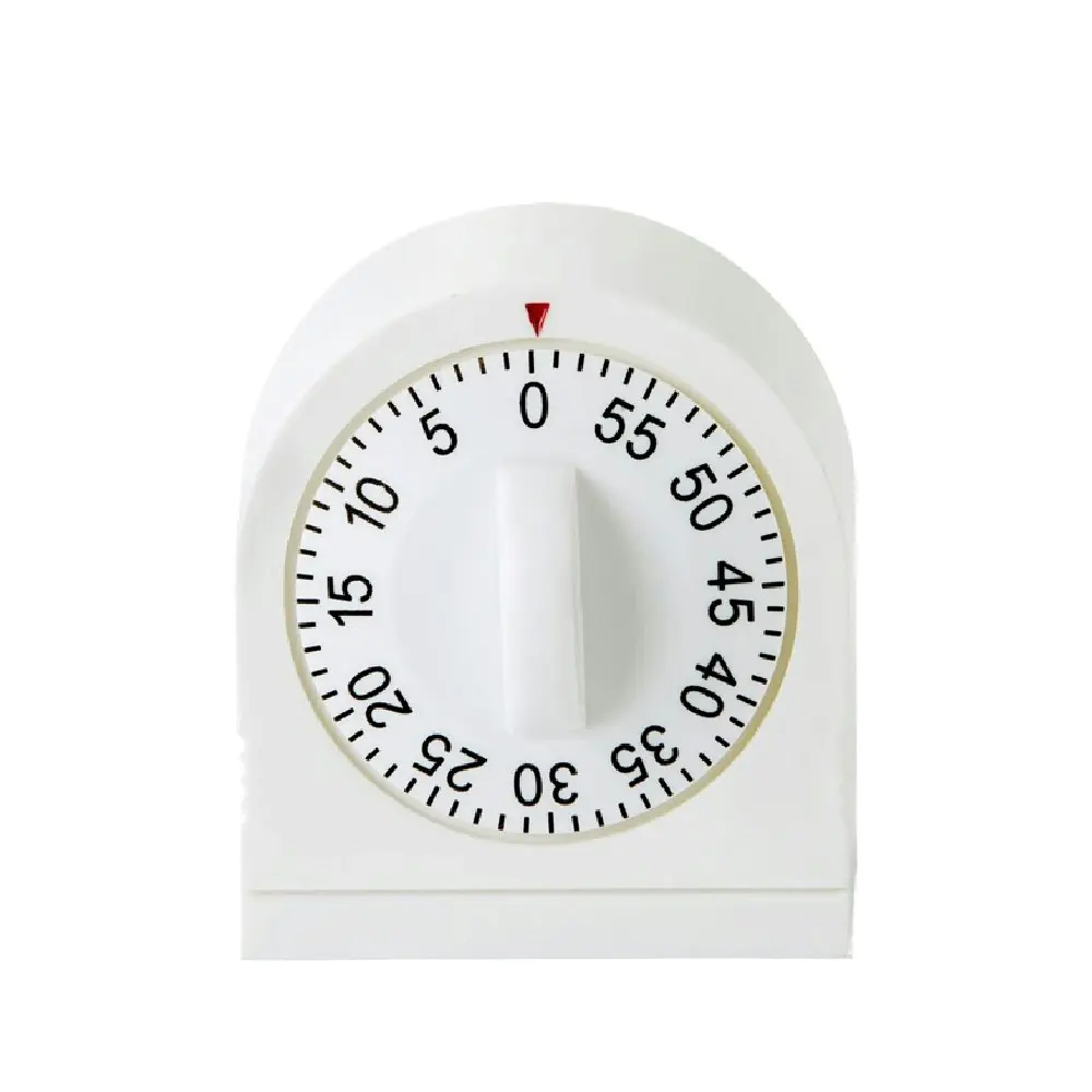 Cuisena 60-Minute Plastic Mechanical Timer Kitchen Baking/Cooking Alarm White