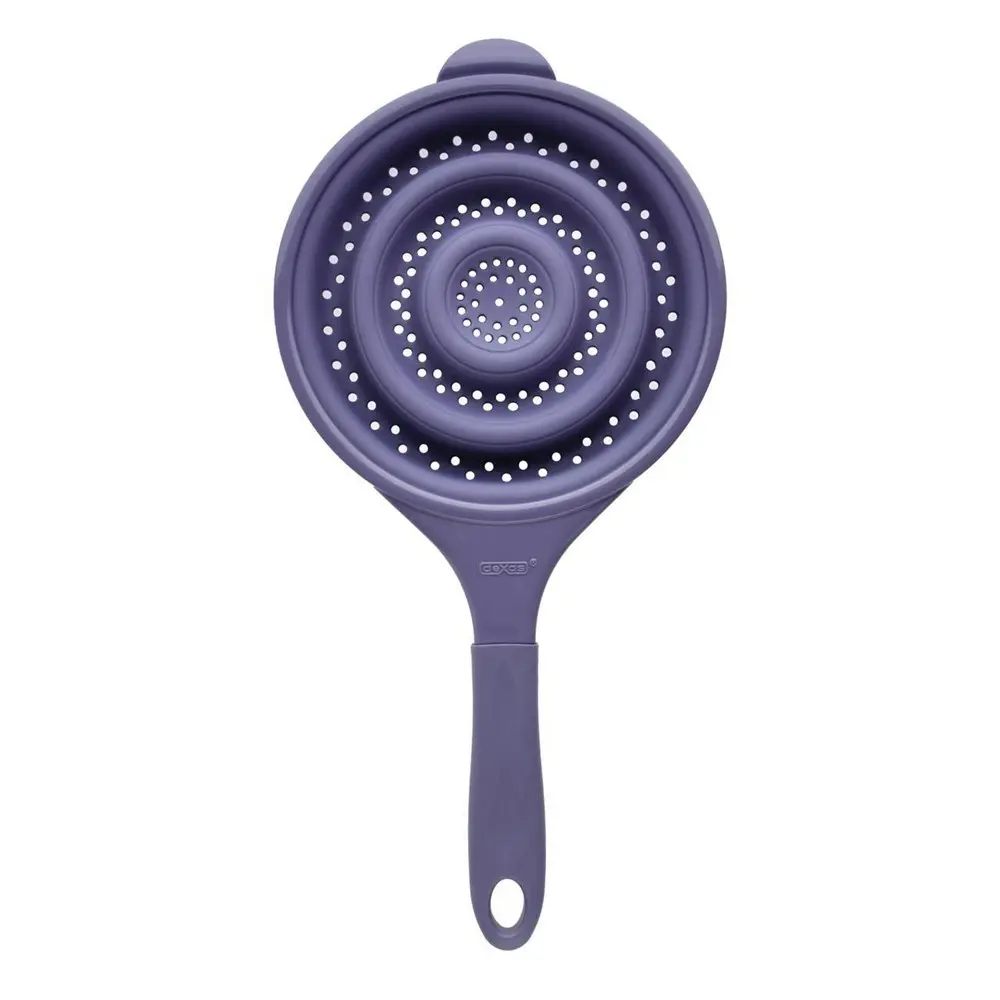 Dexas 20cm Silicone Pop Strainer Pasta/Vegetable Drainer Food Sifter Purple