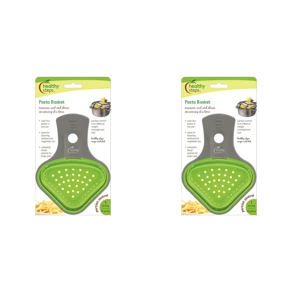 2x Jokari Healthy Steps 17cm Pasta Basket Food Strainer/Sifter Utensil GRN