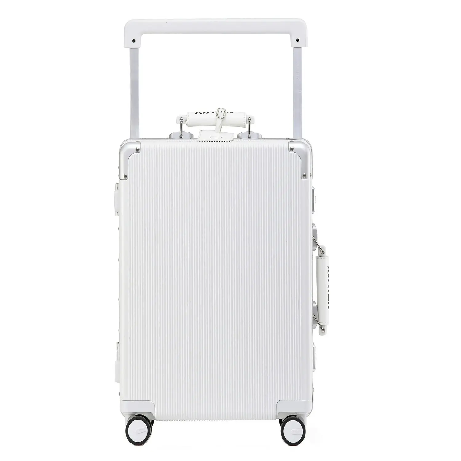 Airway Titan Plus- Aluminium Frame Suitcase Medium Check-In Luggage 24 Inch White