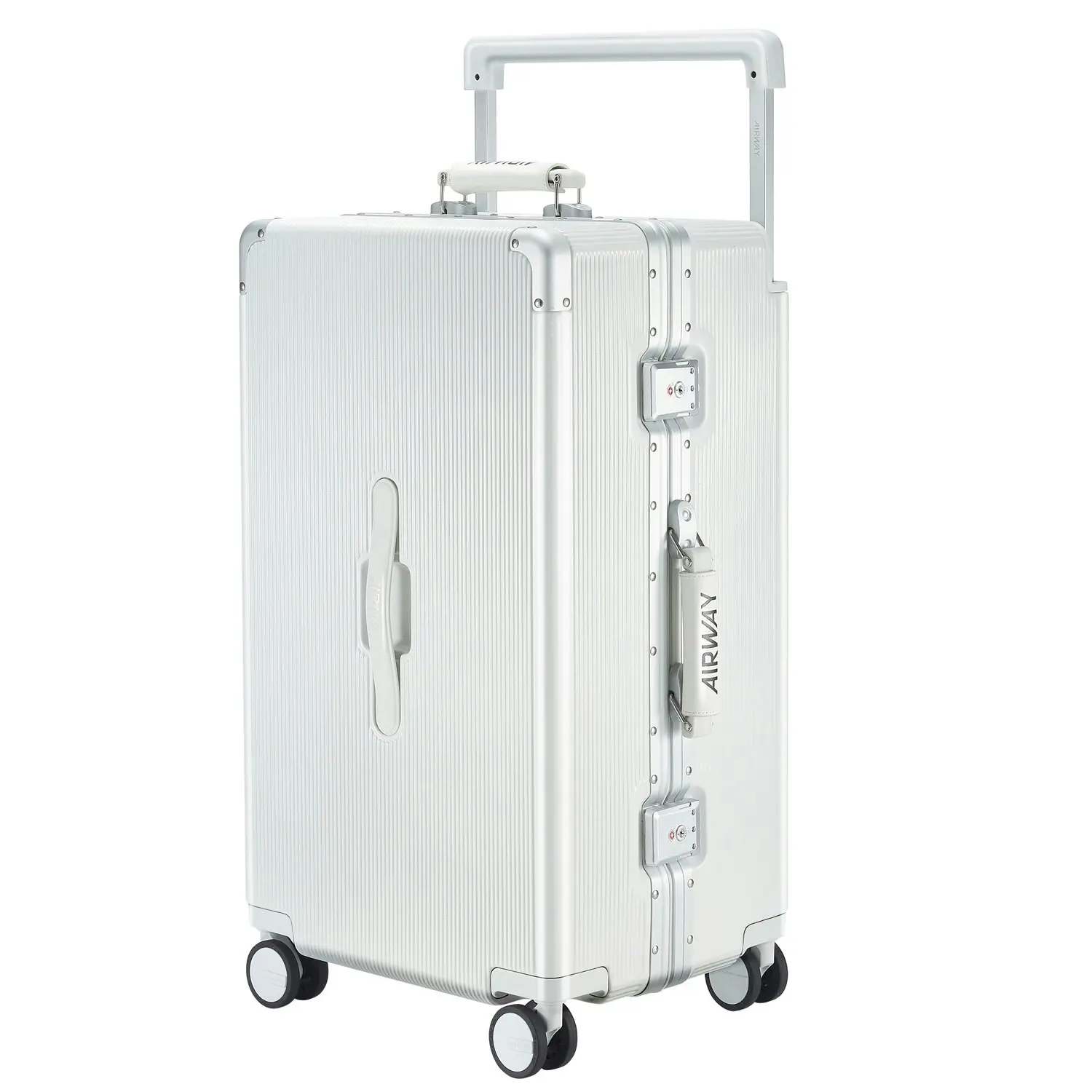 Airway Endurance Max- Aluminium Frame Suitcase Extra Large Check-In Luggage 28 Inch White