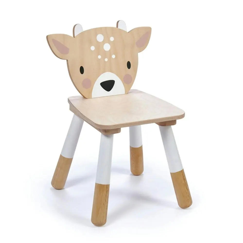 Tender Leaf Toys 48cm Forest Deer Wooden Chair Kids/Children Stool Furniture 3y+