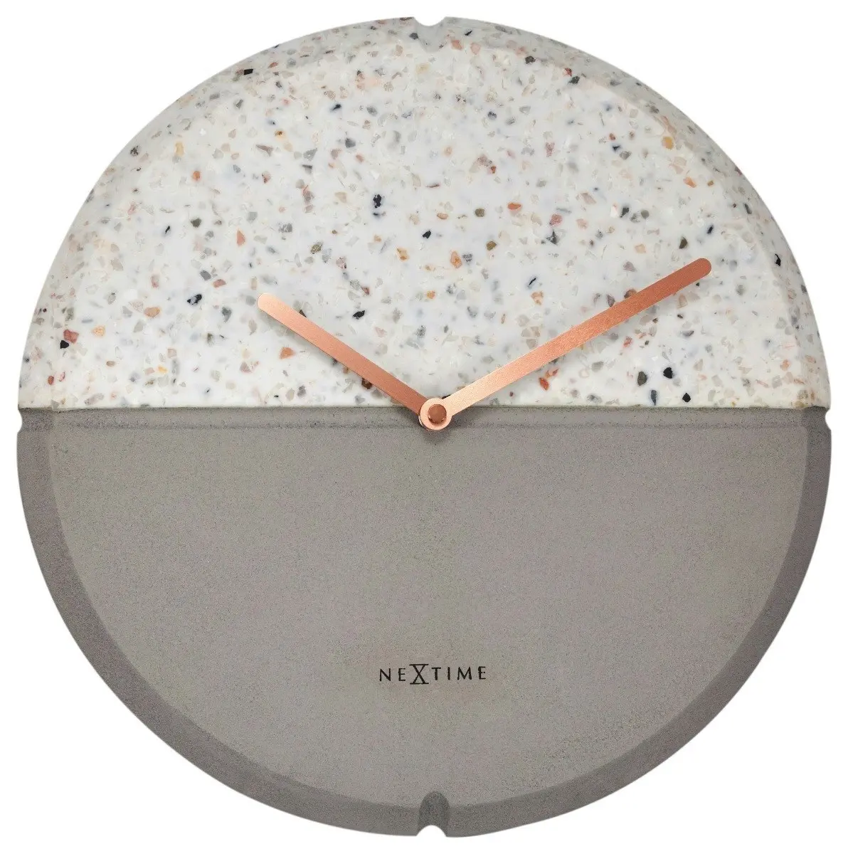 NeXtime Conrazzo 32cm Analogue Hanging Wall Clock Concrete Round Home Decor Grey