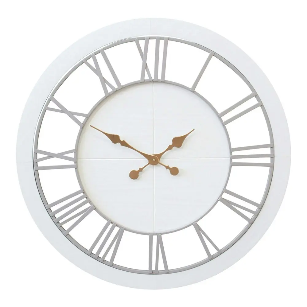 Charleston MDF 80cm Wall Clock Round Analogue Hanging Home/Office Decor Neutral