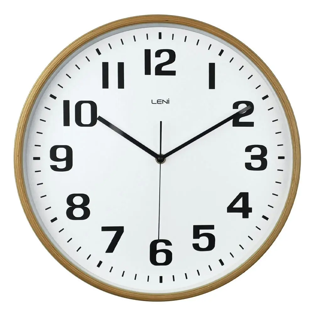 Leni Wooden Contemporary Home Decorative Wall Timepiece Clock 32cm White