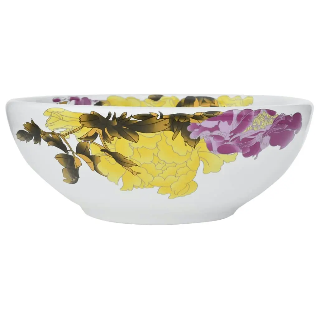 Countertop Basin Multicolour Round Î¦41x14 cm Ceramic 155054