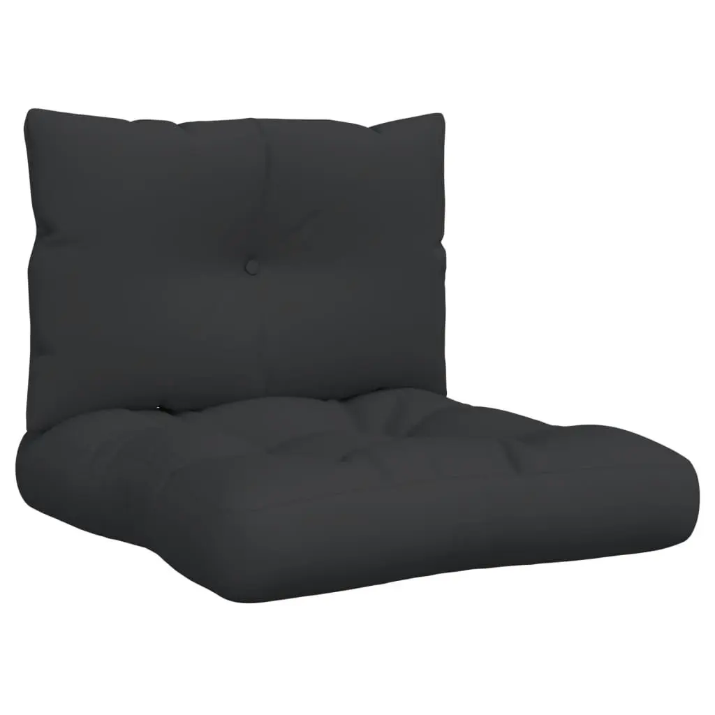 Pallet Cushions 2 pcs Black Fabric 360841