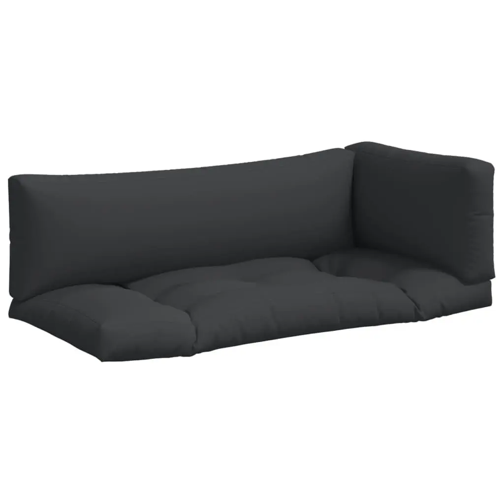 Pallet Cushions 3 pcs Black Fabric 360951