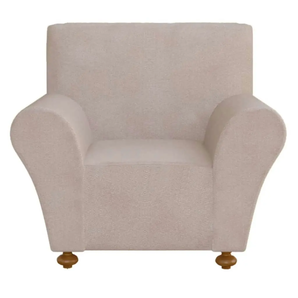 Stretch Couch Slipcover Beige Polyester Jersey 131088