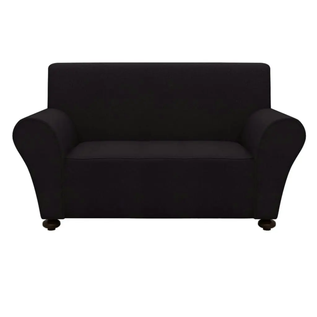 Stretch Couch Slipcover Black Polyester Jersey 131080