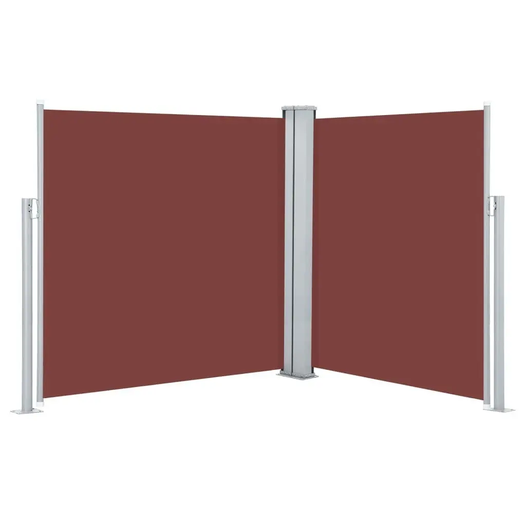 Retractable Side Awning Brown 140x600 cm 48457