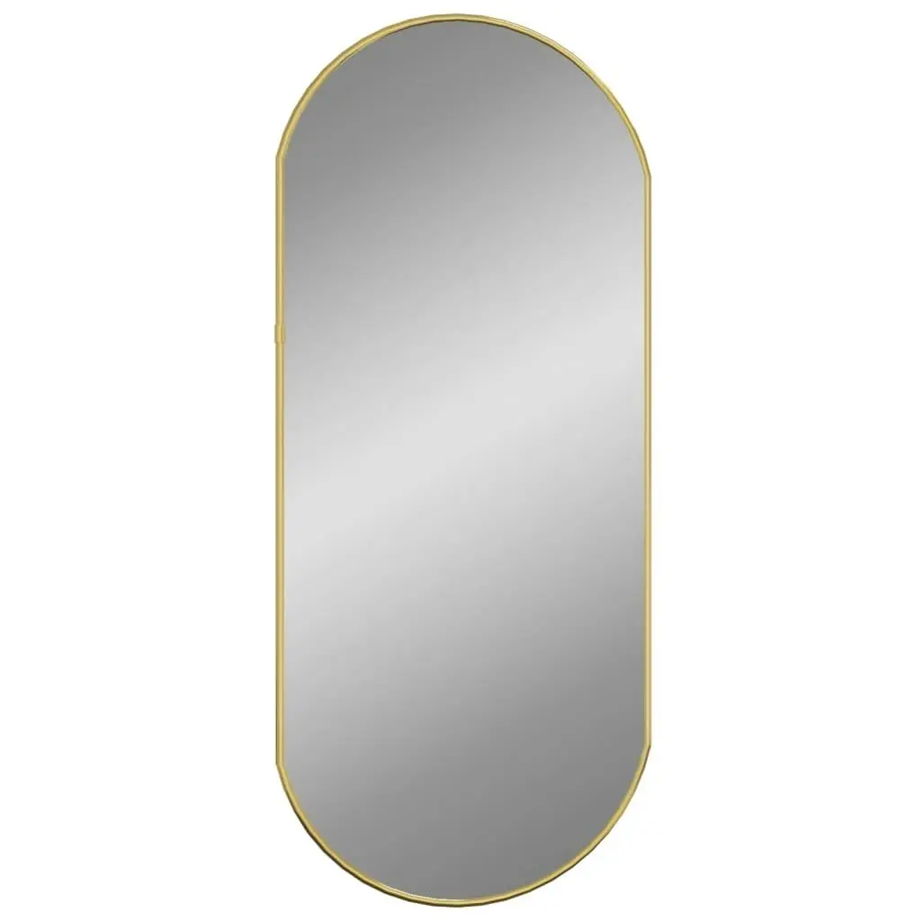 Wall Mirror Gold 70x30 cm Oval 348198