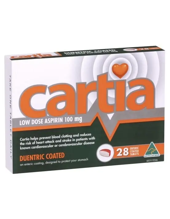 Cartia 100mg 28 Tablets