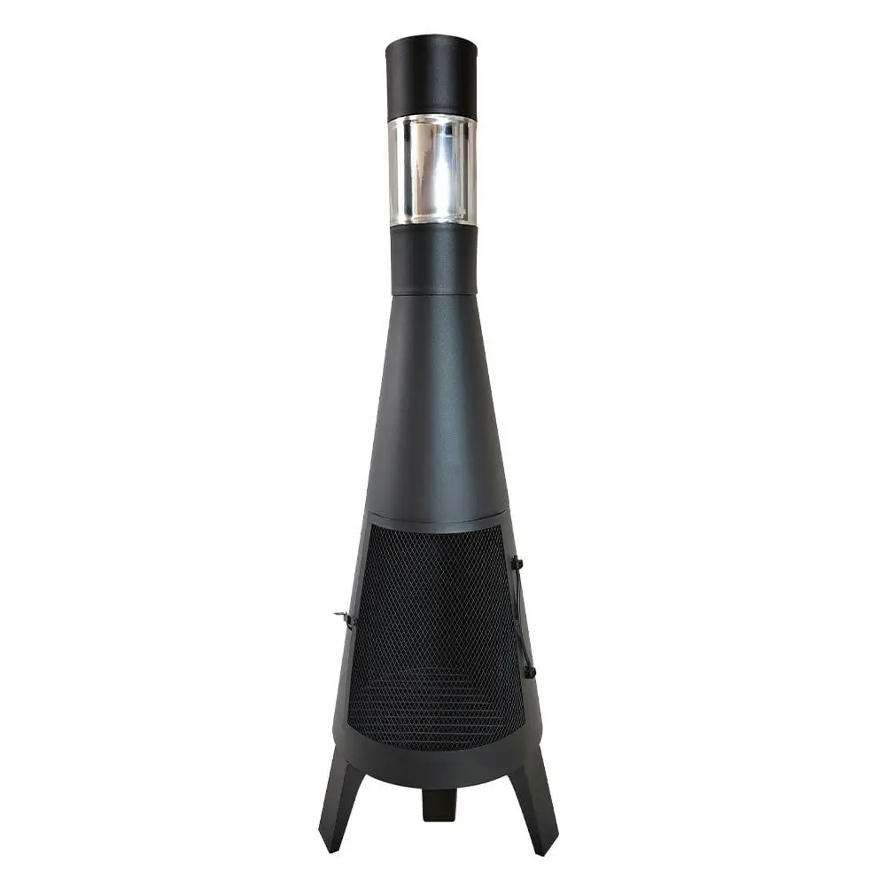 Stratco Black Steel Chiminea