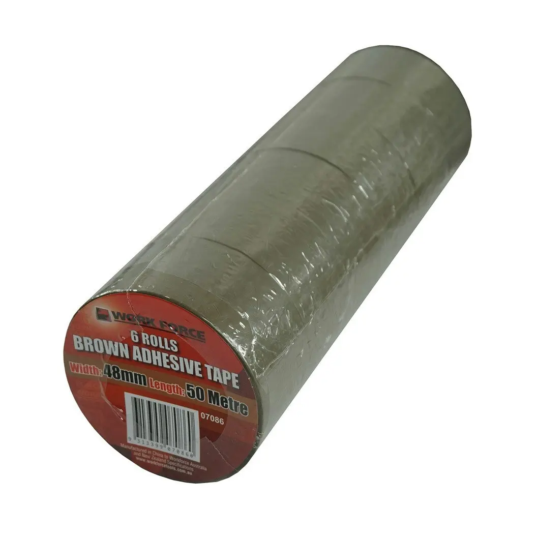 Brown Adhesive Tape 48mm x50m 6pk