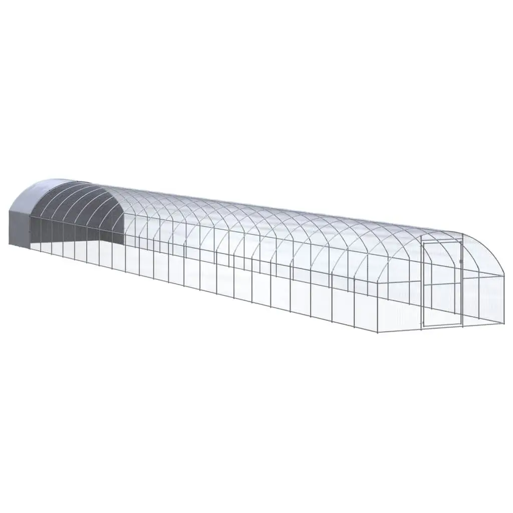 Outdoor Chicken Coop 3x24x2 m Galvanised Steel 3095480