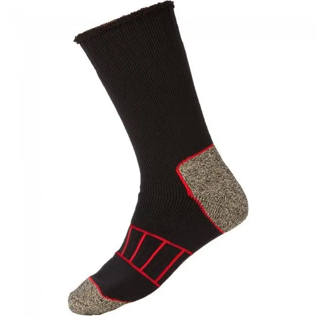 10 x Mens Explorer Copper Crew Socks Black / Grey Marle