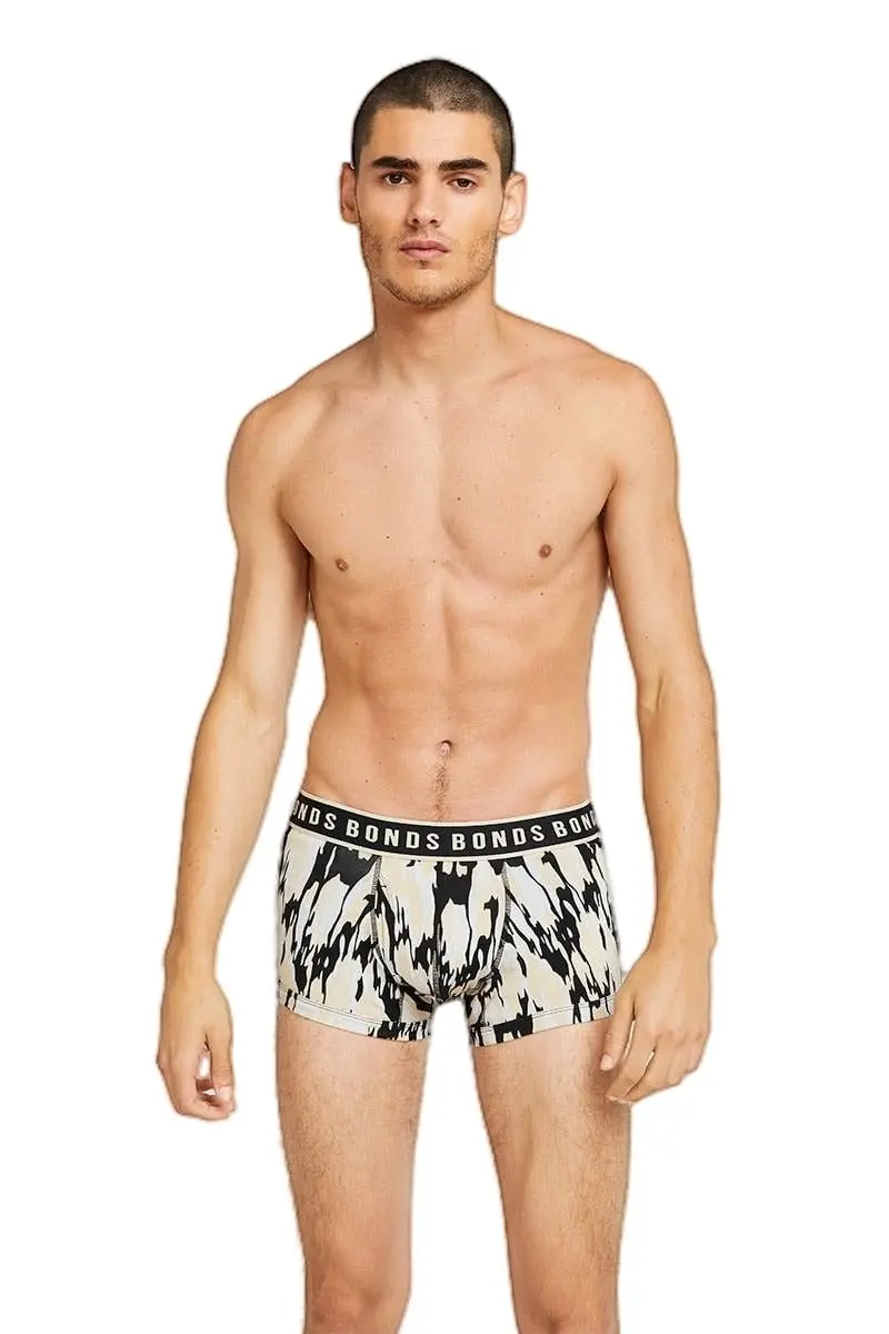 5 x Bonds Fit Trunks Mens Underwear Cream Camouflage Dl5