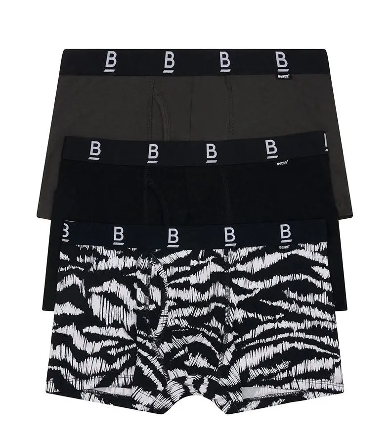 15 X Mens Bonds Super Comfy B For Bonds Black And White Trunks