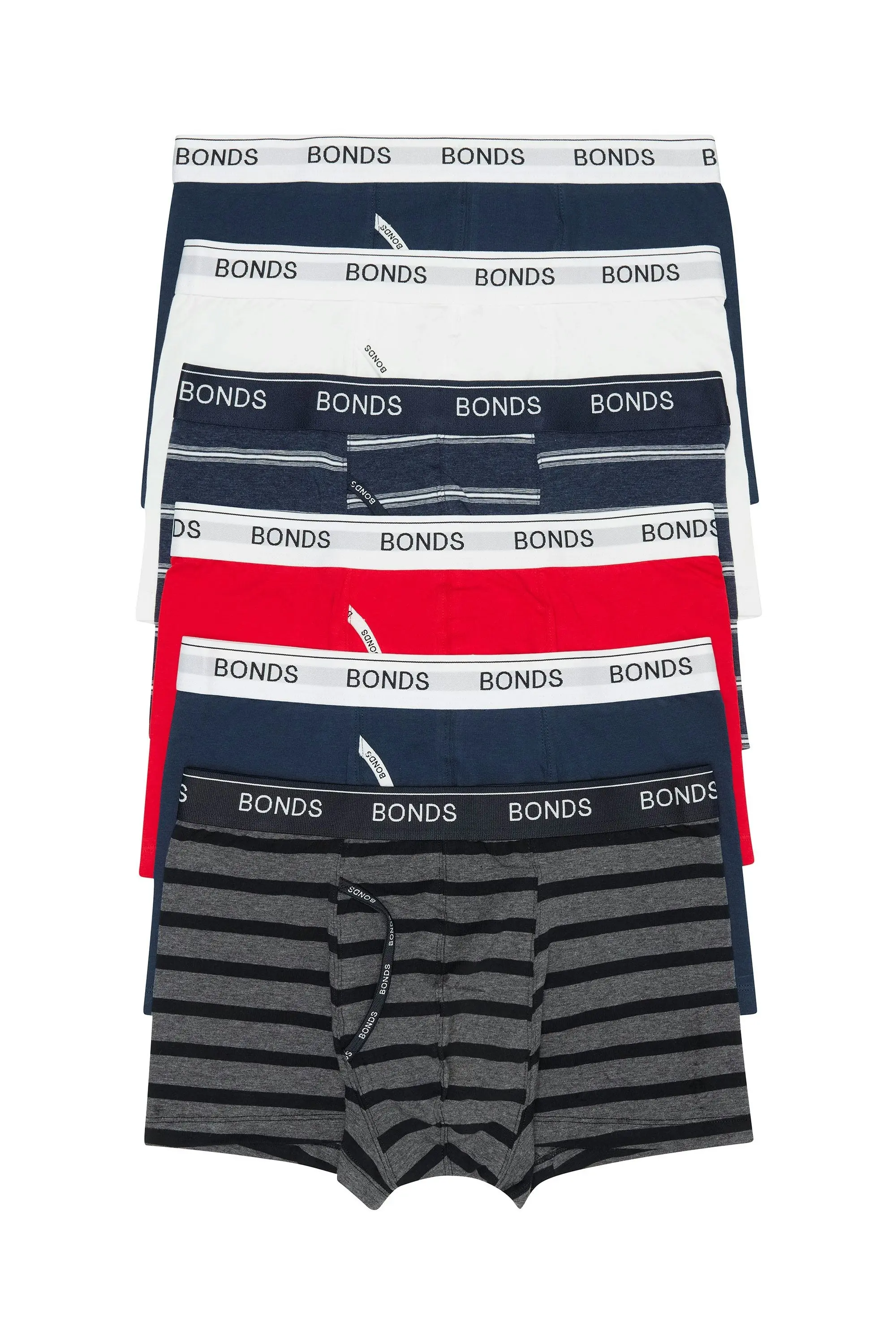 18 X Bonds Mens Guyfront Trunks Underwear Navy Red White Grey