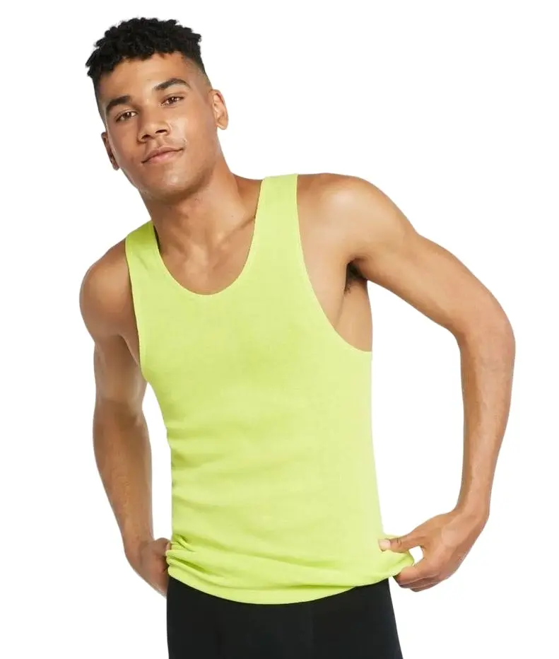 3 x Bonds X-Temp Fluro Yellow Mens Chesty Cotton Plain Singlet Tank Top