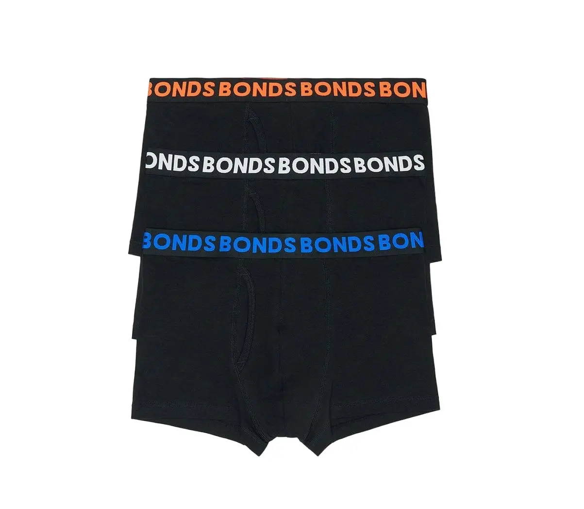 12 X Bonds Mens Everyday Trunk Underwear Black Multi Undies